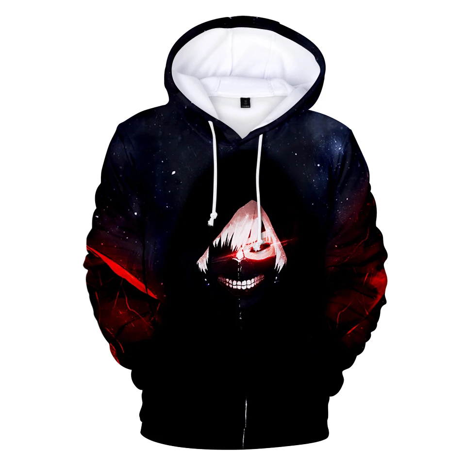 

New Hoodie Tokyo Ghoul Hoodies Mens Fashion Funny 3D Print Hoody Sweatshirts harajuku Spring/autumn Hooded Men Women Tops