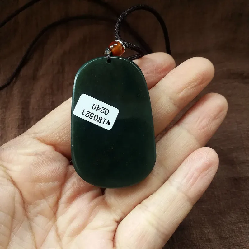 Ожерелье из натурального нефрита с подвеской в виде тигра ювелирные изделия