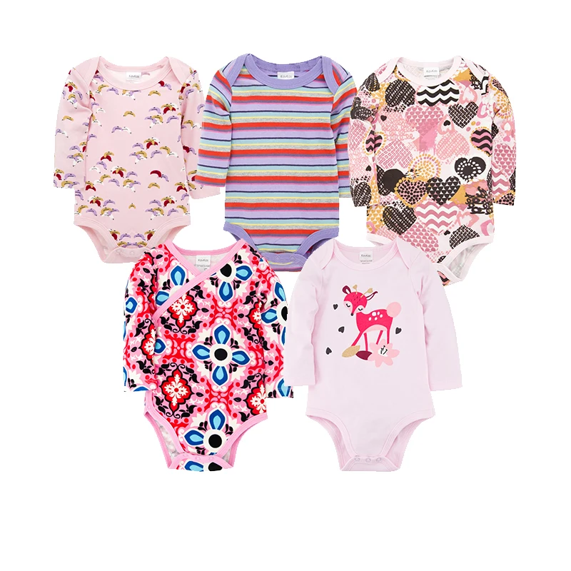 Летняя Пижама Honeyzone 5 шт./компл. Bebe дышащая хлопковая одежда для новорожденных