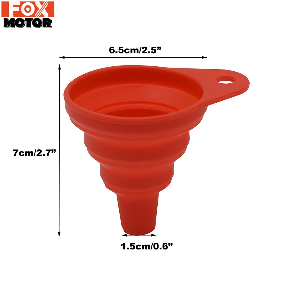 Складная силиконовая воронка автомобильного двигателя для бензинового масла