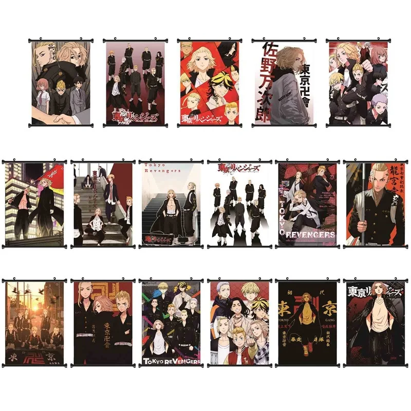 

Настенный постер из аниме «Токийский мстители», холщовая живопись, Висячие плакаты, декор для стен 20x30 см