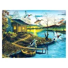 Набор для вышивки крестиком, набор для рукоделия, домашний декор, живописные водоплавающие и хижины, рисунки, напечатанные Diy наборы для вышивки