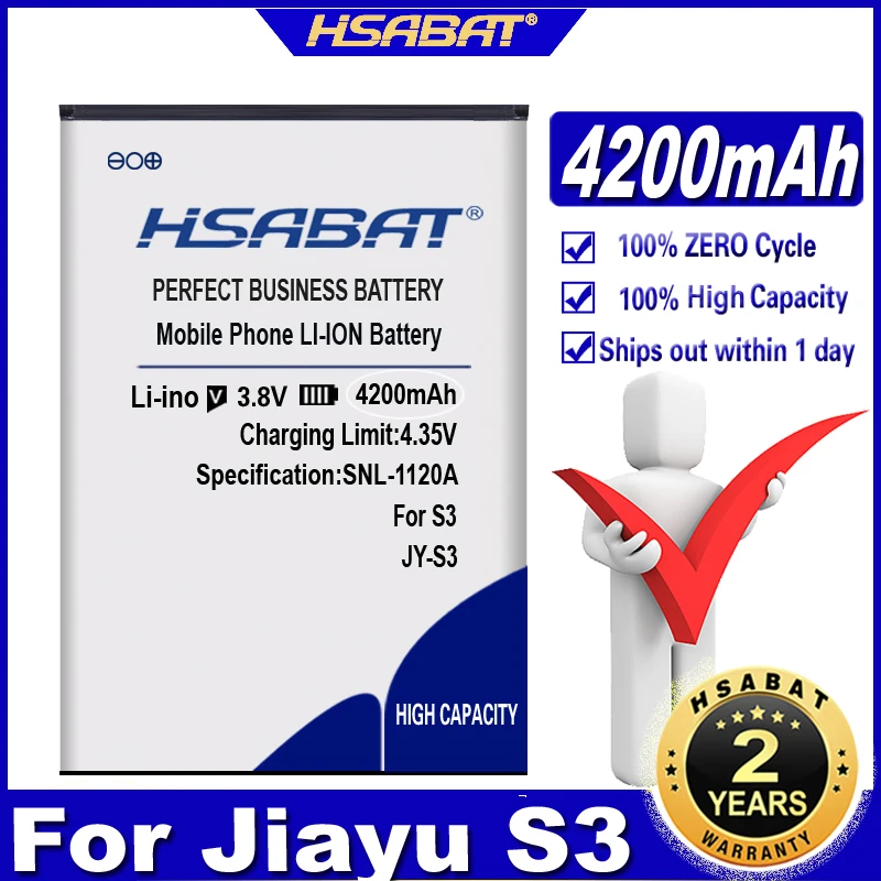 Новинка 100% аккумулятор HSABAT большой емкости 4200 мАч JY S3 JY-S3 JIAYU для батарей |