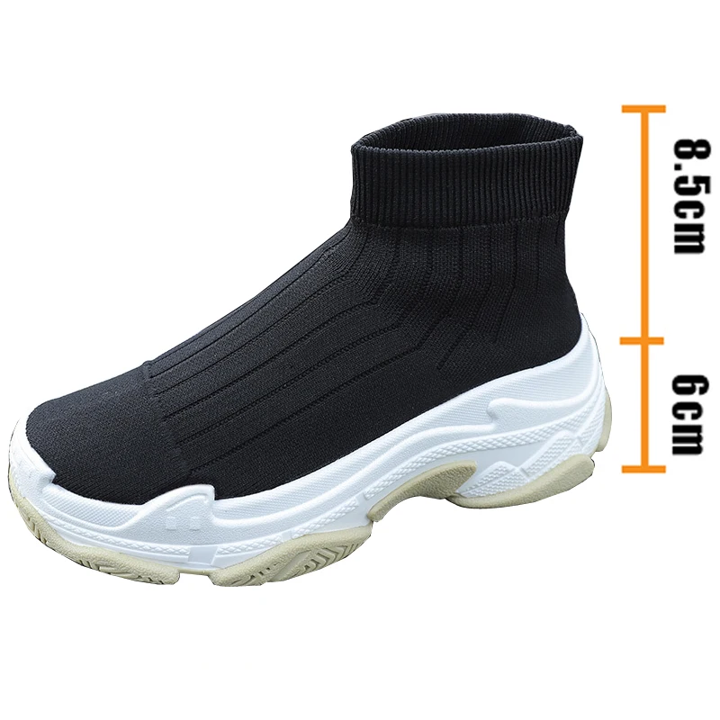 Женская спортивная обувь носки для бега Черная подошва вязаная дышащая новая