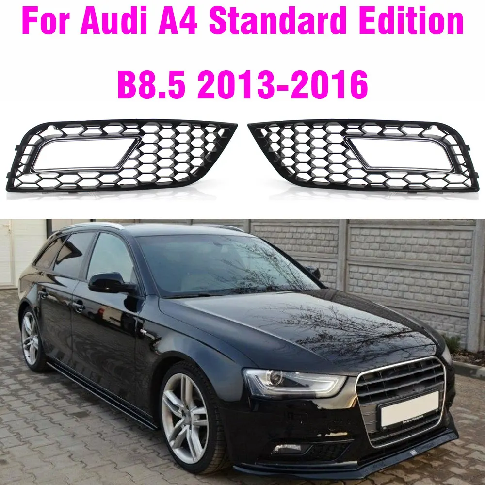 Front Bumper Lower Grille Fog Light Grill For Audi A4 B8.5 Standard Edition 2013-2016 Fog Lamp Grill