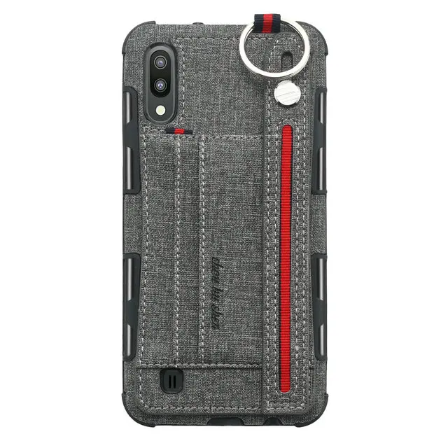 Карточка из ткани слот металлическое кольцо для Coque samsung A50 Чехол samsung A70 задний Чехол для samsung Galaxy A20 чехол A 50 S 50s A50S A30S A10 - Цвет: Серый