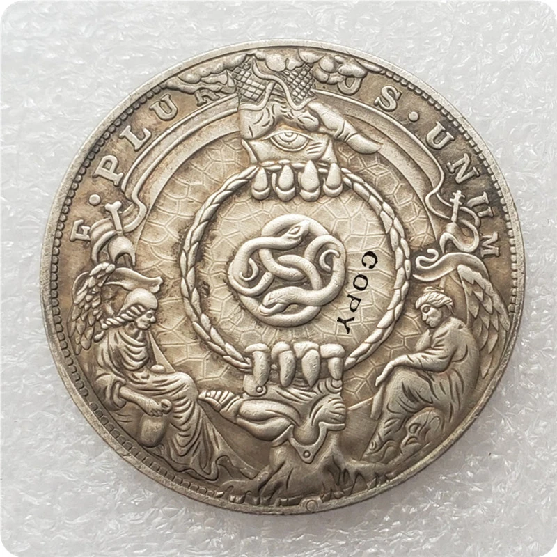 Тип #44 _ Хобо копия из никеля монета CC моргановский доллар | Дом и сад