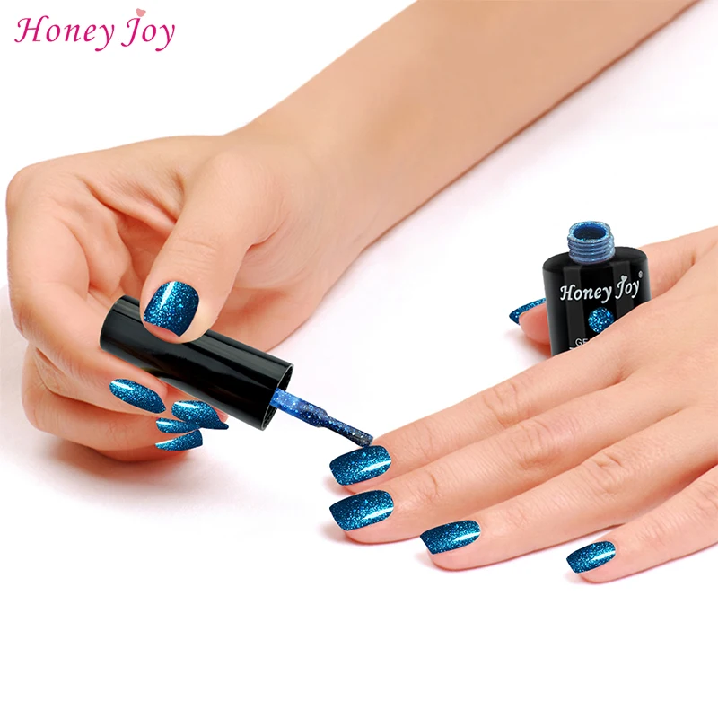 8 мл набор гель-лаков для ногтей с блестками Синий Красный Серебряный цвет