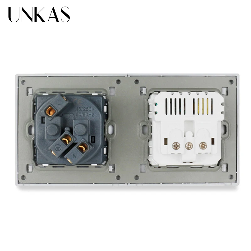 Розетка электрическая универсальная с заземлением и usb портом 16 А|Электрические