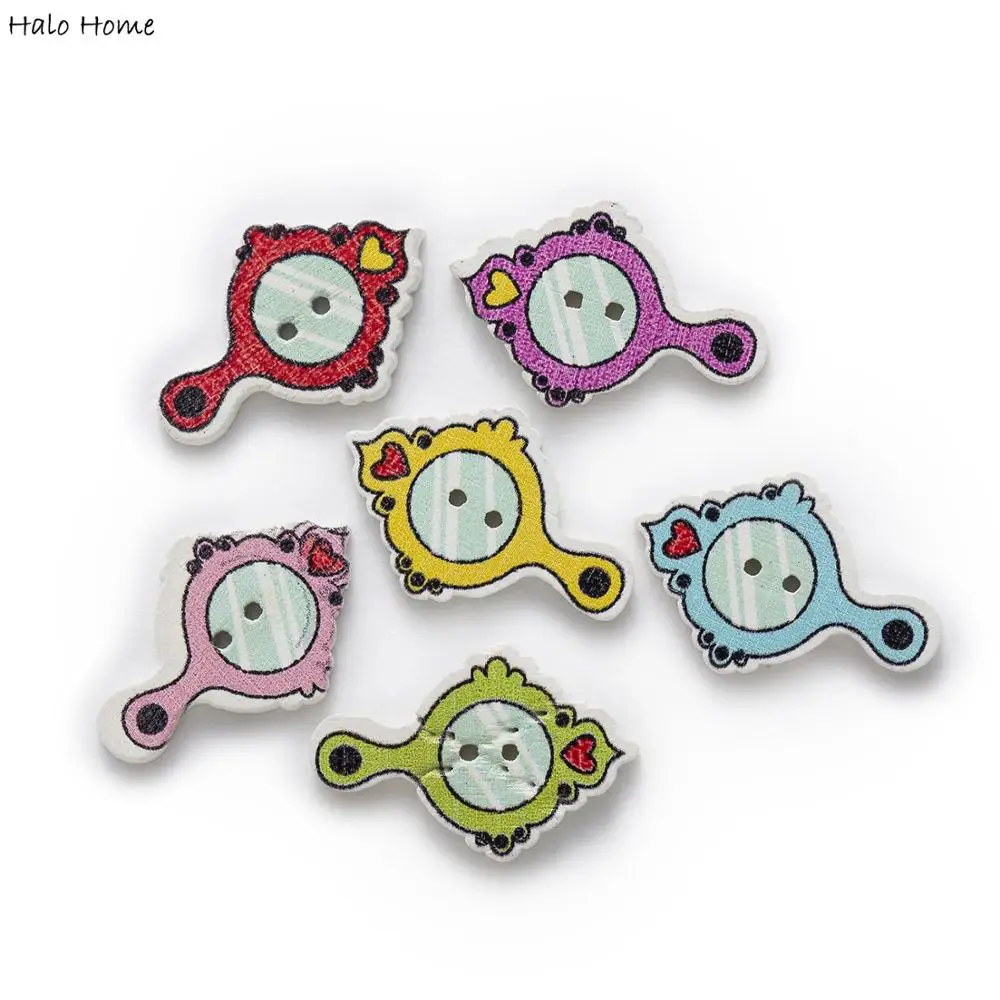 

Украшения для одежды, зеркальные деревянные, 25x16 мм, 30 шт., пуговицы для пришивания