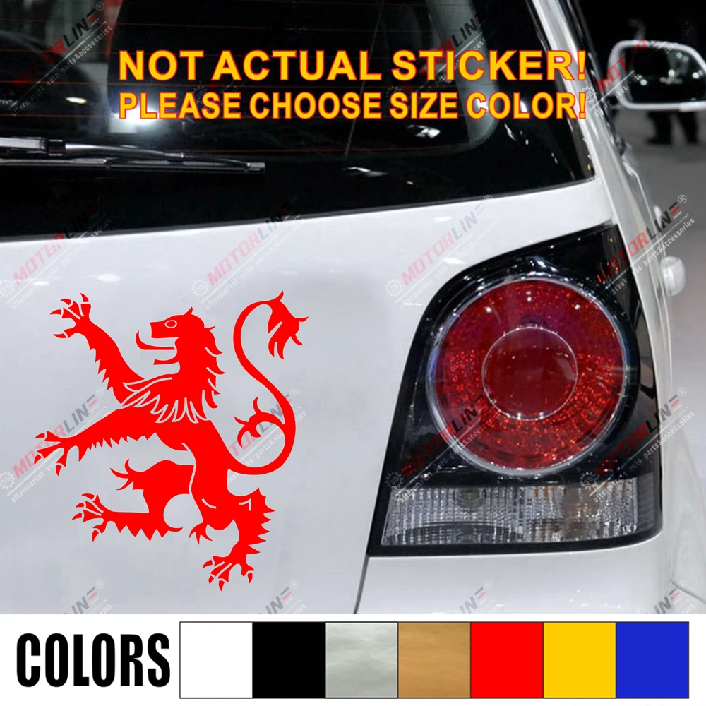Наклейка на автомобиль &quotГерб Шотландии&quot &quotШотландский Лев&quot красный цвет