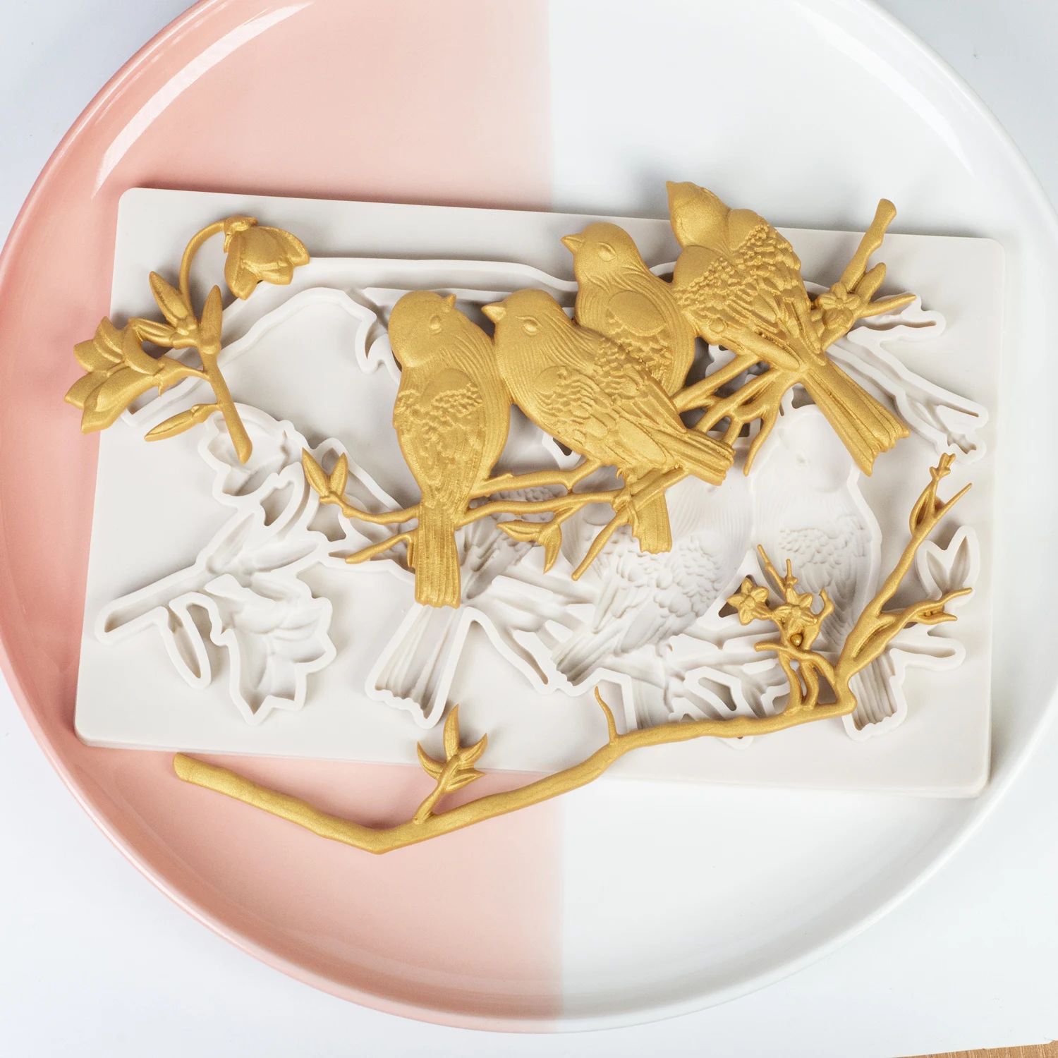 

Силиконовая форма в виде птиц для украшения тортов