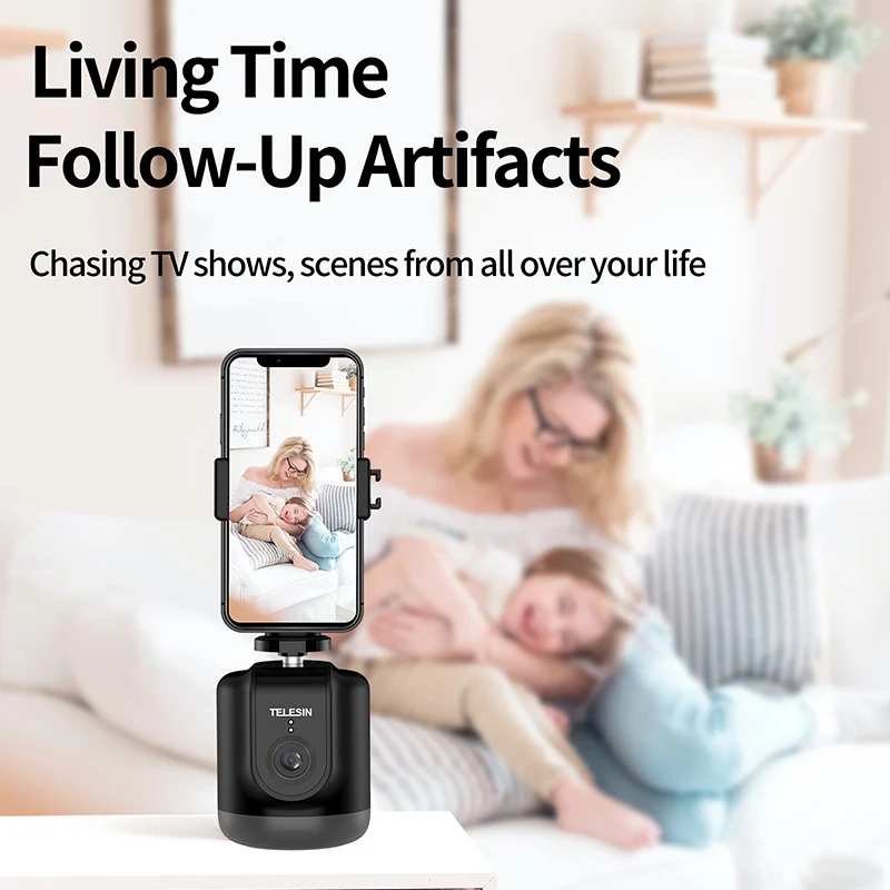 

Smart Tracking Pan Tilt Intelligent 360 Live Pan Tilt Sports Camera Bracket Phone Holder Stand Base Face Tracking Mount