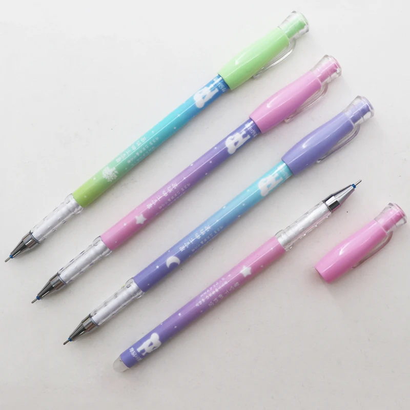 12 шт/лот 0 38 мм стираемая ручка Синие/черные чернила заправка Волшебная гелевая