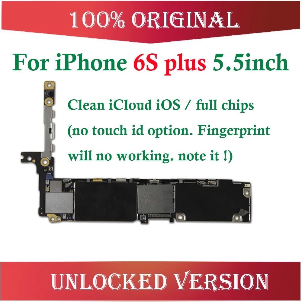 Оригинальная разблокированная материнская плата для iPhone 6S Plus с/без Touch ID материнская плата для iPhone 6S Plus 16 Гб/64 Гб/128 ГБ