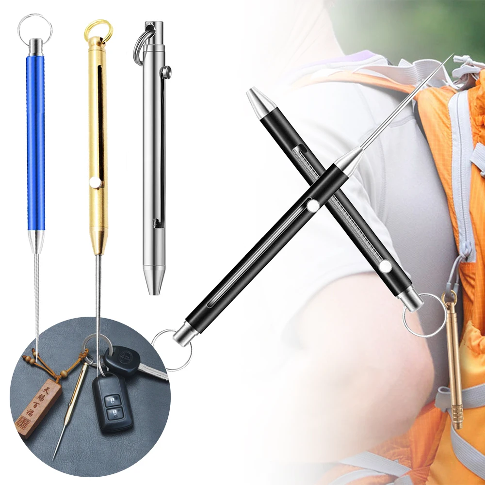 

Portable Titanium Toothpicks Integrated Design Pocket Toothpick Metal Toothpick Holder for Outdoor Picnic Camping