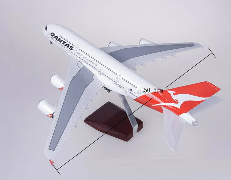 В наличии 1/160 шкала 46 см пассажирский самолет A380 Qantas дыхательные пути
