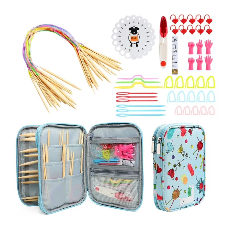 

DIY Needle Arts Craft Crochet Hook Set and Yarns Crochet Knitting Needle Scissors Sewing Set Accessories