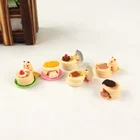 1,5-2,5 см, 6 шт.компл., хомяк, мышь, десерты, гамбургер, еда, мини-фигурка, игрушки, куклы