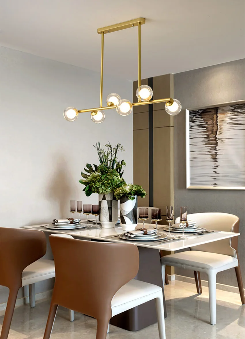 

Dining room ceiling chandelier horizontal office Front Lamp Crystal Ball Chandelier