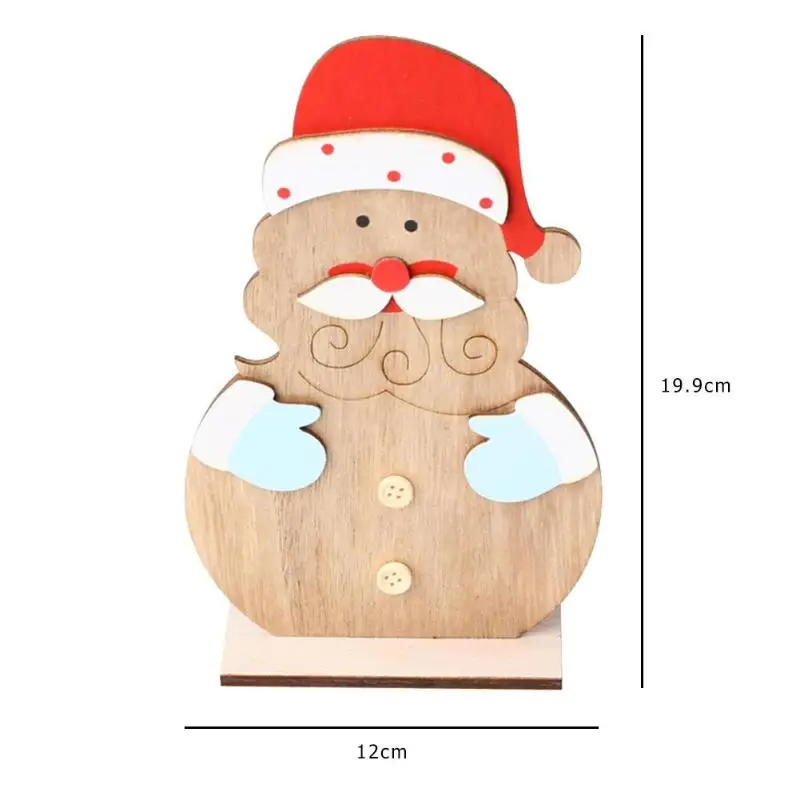 Village Retro Santa Claus Ornaments Christmas Personality Portable Popular Table Desk Decor Wooden Crafts 12x19.9x4cm | Дом и сад