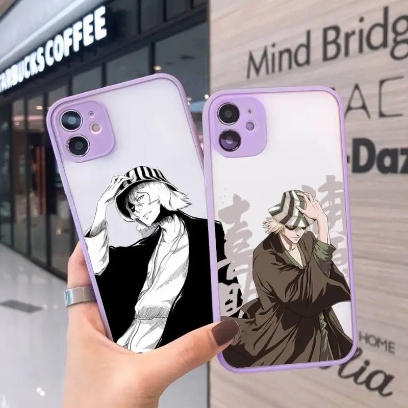 

Kisuke Urahara Bleach Japan anime Phone Case matte transparent For iphone 7 8 11 12 plus mini x xs xr pro max cover