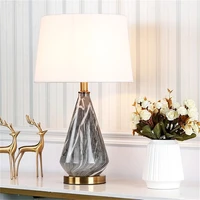ourfeng table lamp ceramic bedside led luxury desk light fabric home decorative for foyer dining room bed room office