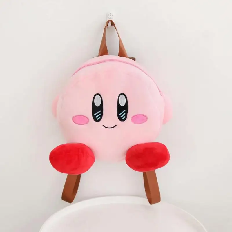 

Cartoon Star Kirby Plush Backpack Children's Snacks Bag Sundries Bag Girls Cute Plush Small Bag Children's Toy Gifts