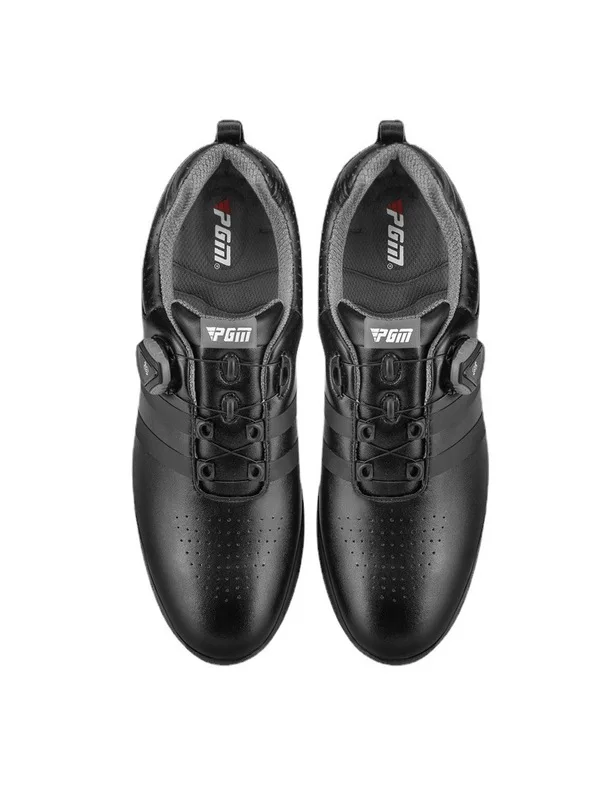 Send Socks!Men Sneakers Golf Sports Microfiber Leather Waterproof Shoes Quick Lacing Stretch Shoelace Soft Midsole Non-Slip Sole