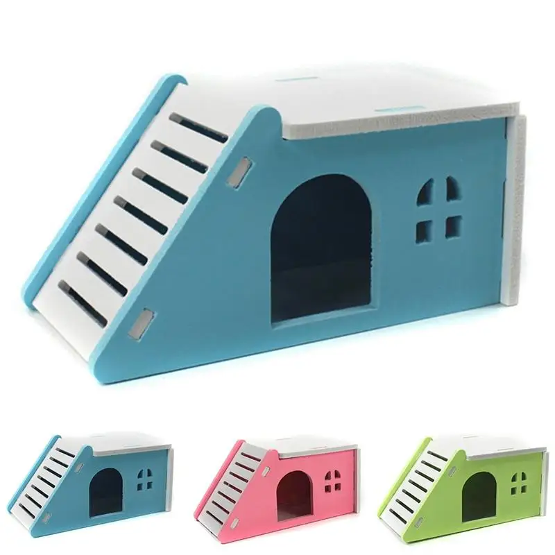 

Plastic Hamster Hideout House Small Pet Gerbils Climbing Playing Toy House With Slide Ferrets Sports Guinea Pig Exercise Toy Hut