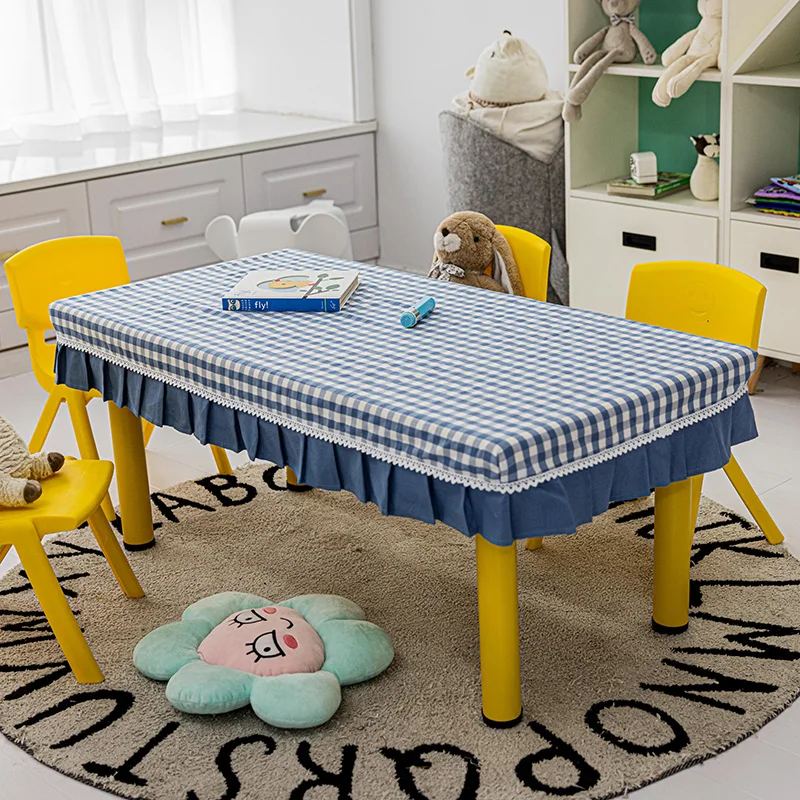 

Lattice Retangle Tablecloth Art Oil Proof Small Table Waterproof Birthday Party Tablecloth Blended Tischdecke Houseware BS50TC