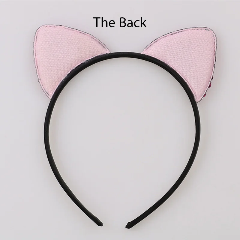 

New Girls Shine Sequins Cat Ears Cute Hairbands Children Party Hair Ornament Photo Props Cartoon Headbands Kids Hair Accessories
