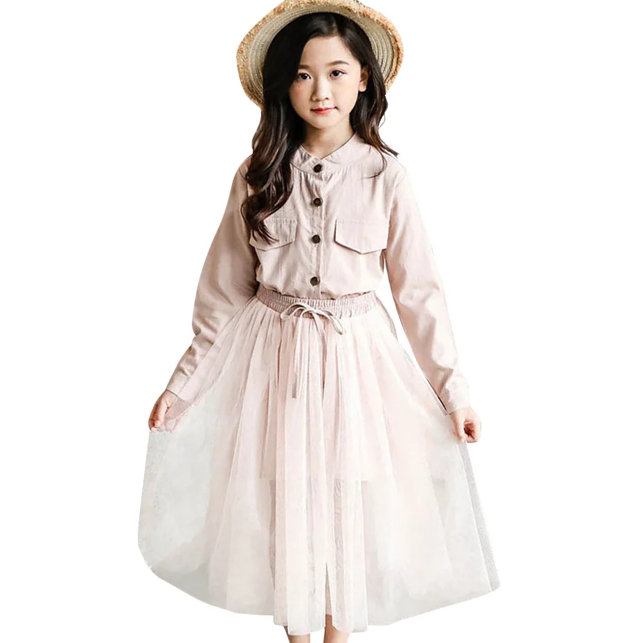 Детский сетчатый костюм с длинным рукавом на возраст 6 12 лет|Комплекты одежды для