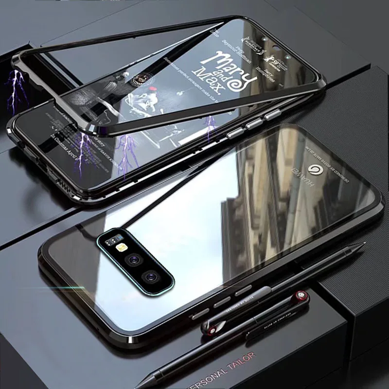 Чехол накладка для Samsung galaxy S10 Lite Plus S 10 S10Lite Металлическая магнитная рамка жесткий