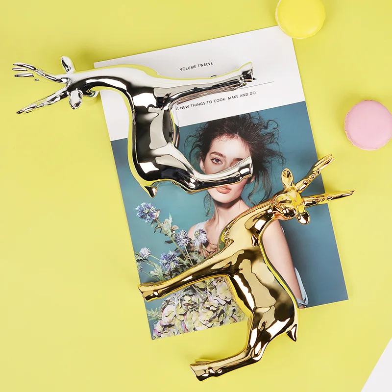 Светильник лые роскошные стильные керамические украшения в виде оленя