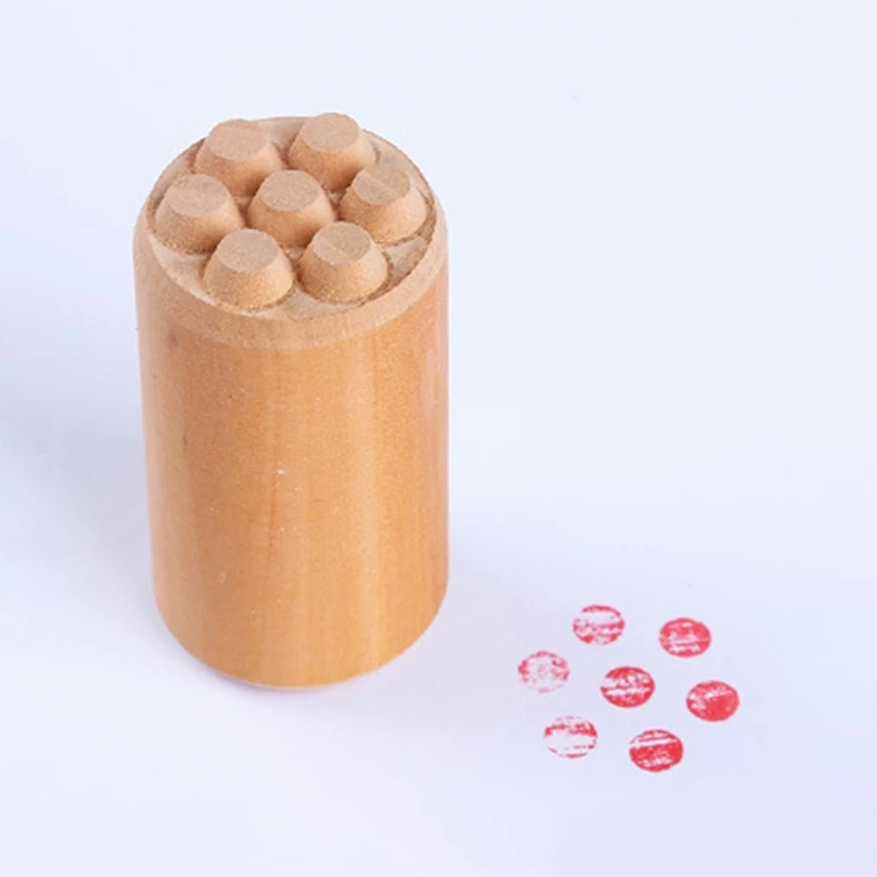 

6Pcs DIY Wooden Dessert Stamp Mold Vintage Flower Rabbit Shape Moon Cake Seal