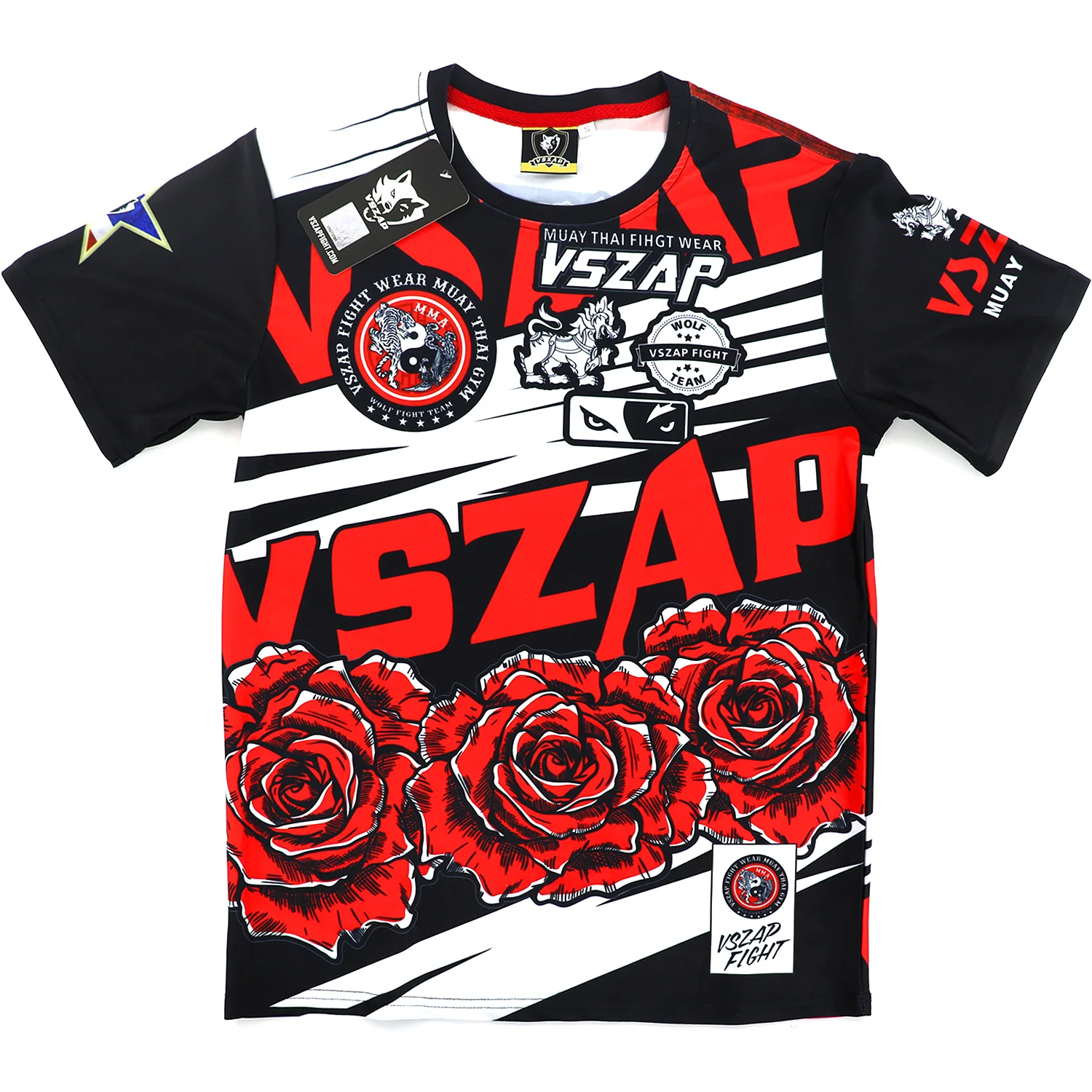 VSZAP ММА тигровый принт Рашгард BJJ Gi боксерская Джерси тайская рубашка джиу джитсу