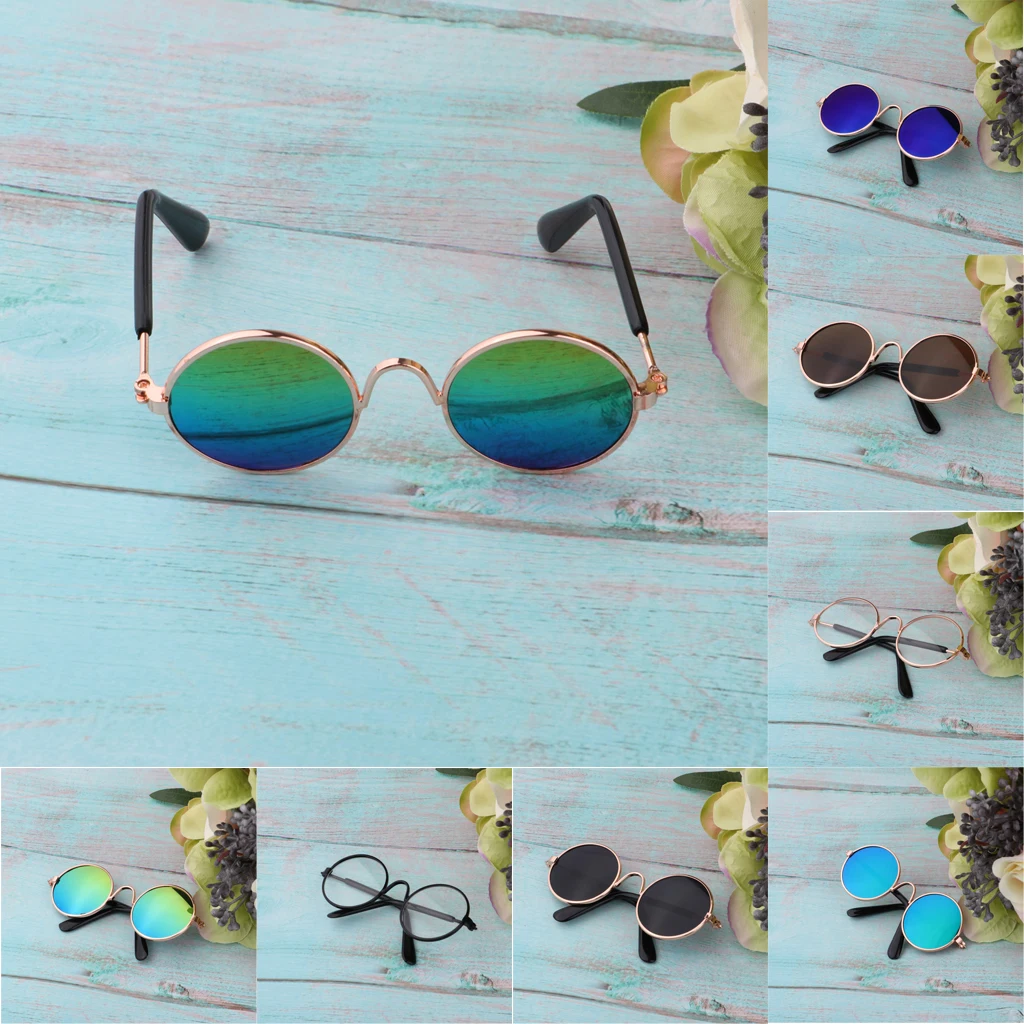 

1/6 Cute Metal Glasses with Round Frame for Blythe Doll Toy Costume Dress Up