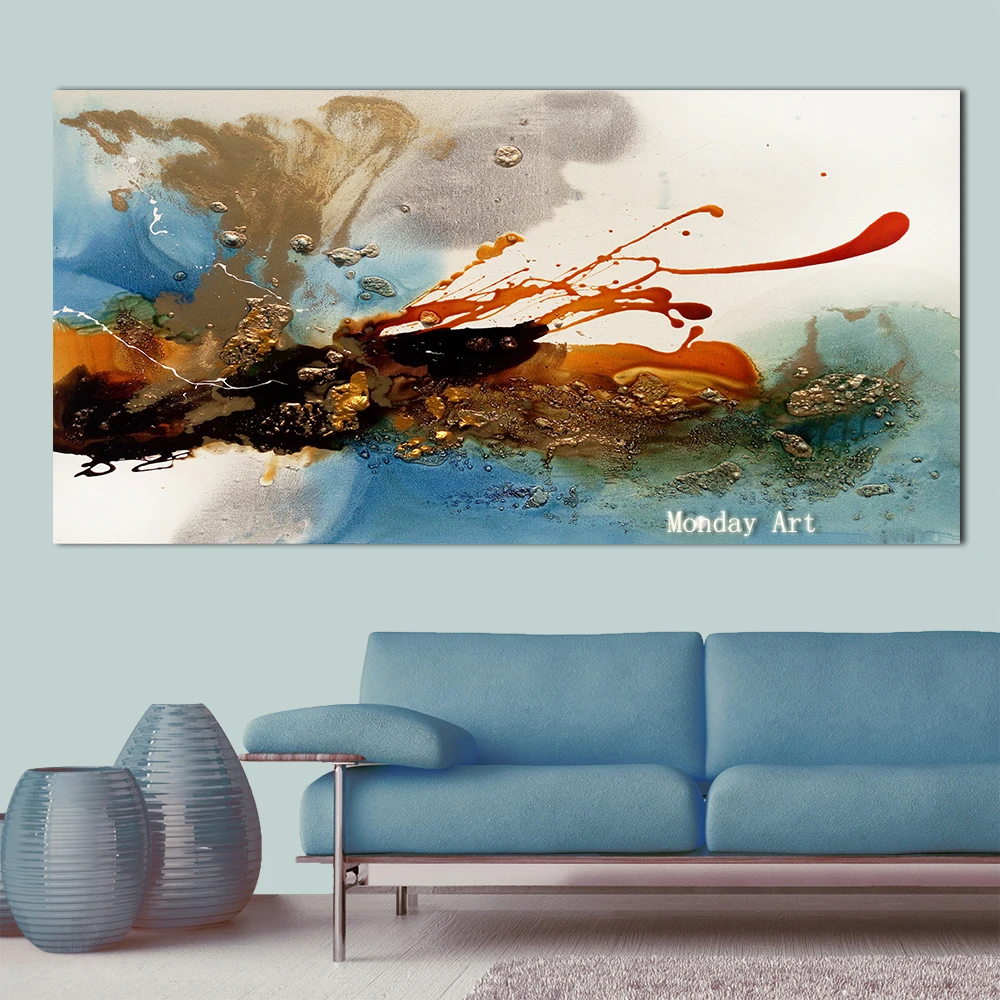 

HandPainted Knife abstract Oil Painting Canvas Large Palette 3D Painting For Living Room office Modern Abstract Wall Art Picture