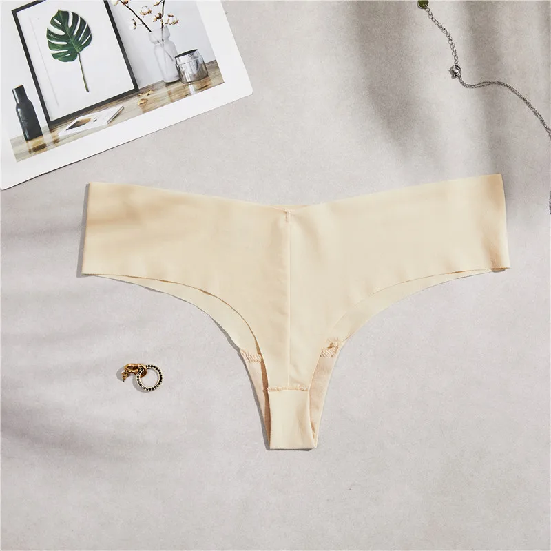 thong yellow Exclusive new Sexy Seamless Briefs Fashion pink letters printing Women Panties Low Waist Briefs woman Underwear M/L - Цвет: thong yellow