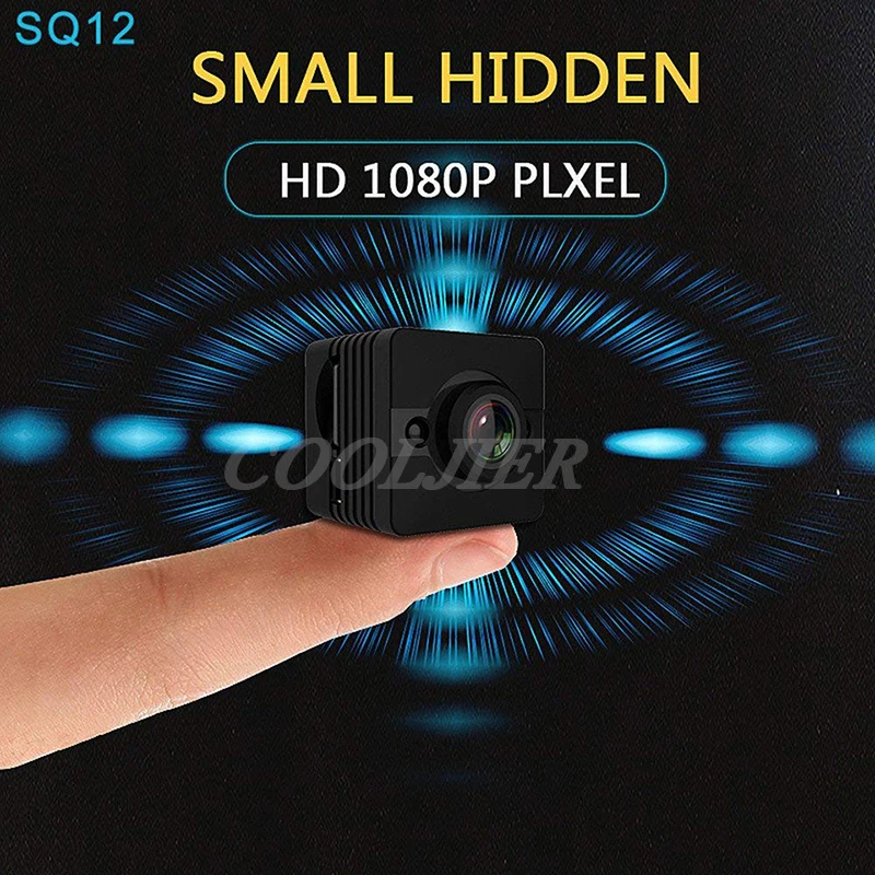 Мини видеокамера HD с ночным видением на водонепроницаемом корпусе для записи движения на открытом воздухе для спорта, видеонаблюдения маленького дома, безопасности ребенка и домашних животных.