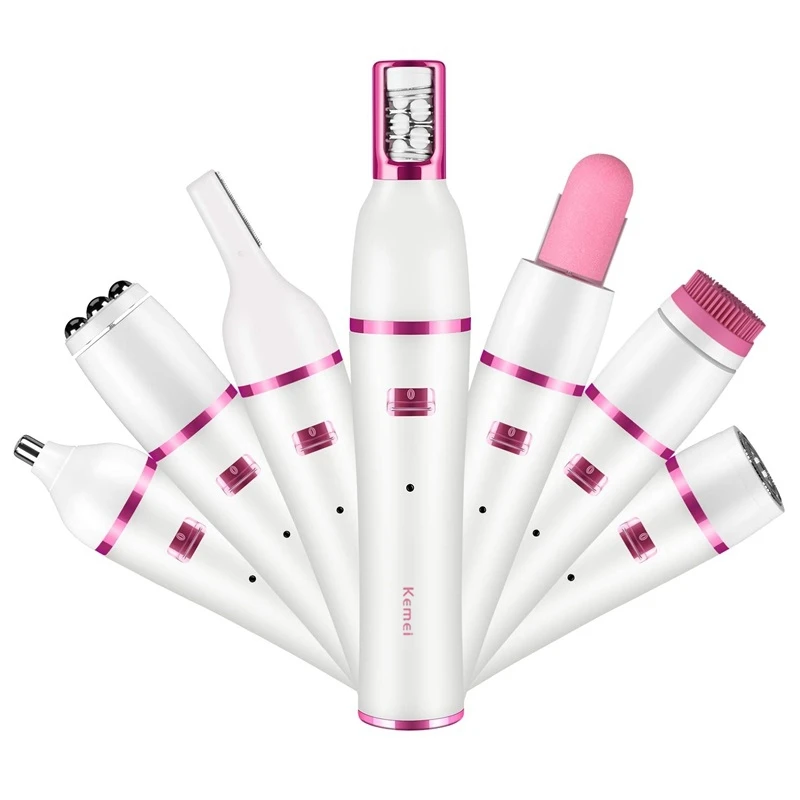 7in1 Комплект женский эпилятор электрический для лица удаления волос нос бровей