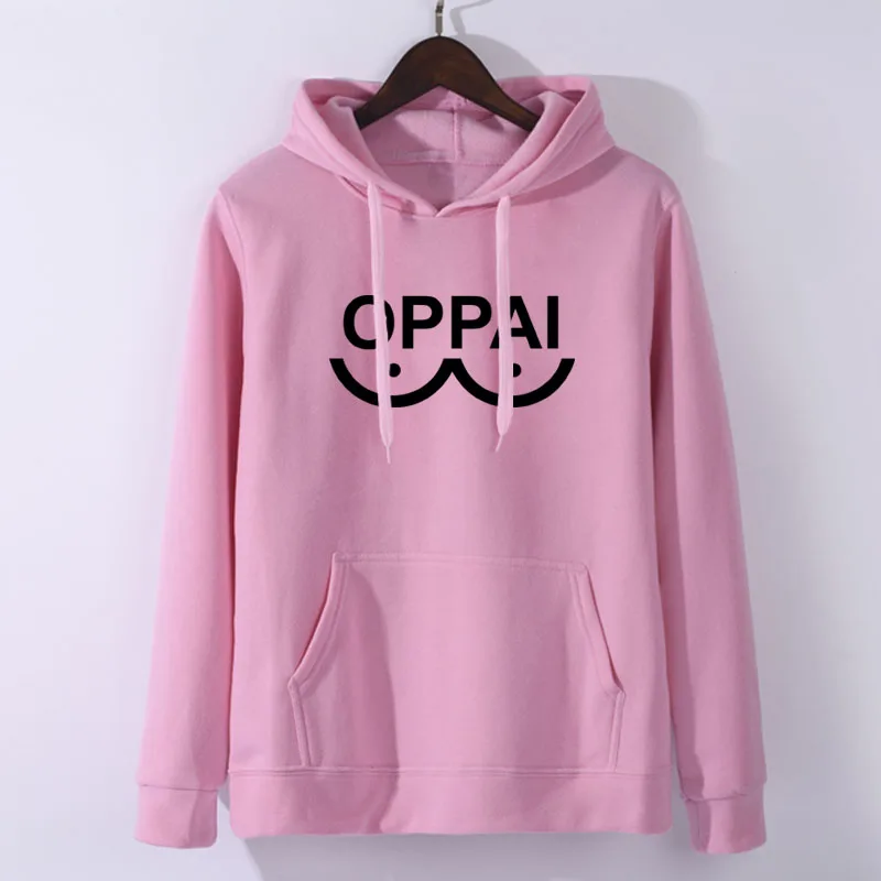pink Аниме One Punch man Saitama Толстовка Oppai толстовка с капюшоном Толстовка Косплей Костюм Новинка - Цвет: pink