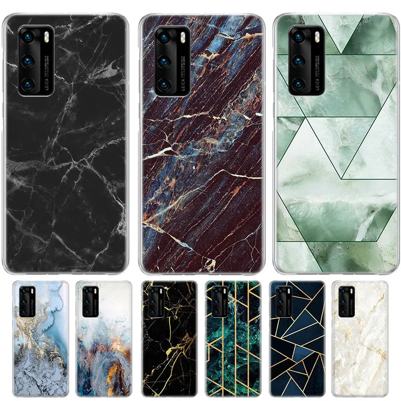 

Marble Case For Huawei Honor 50 50 Pro X20 SE 10 9 lite 8X 8S P Smart Z 2021 2020 2019 2018 Plus + Cover Coque