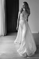2 piece wedding dress plus size photo 2018 lace vintage wedding dresses beach bohemian boho plus
