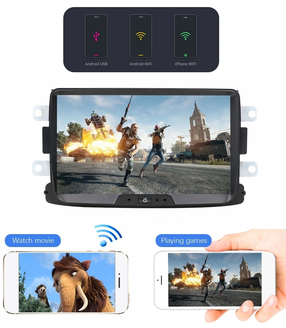 Автомагнитола Eunavi Android 10 для Renault Dacia Duster Sandero устройства транспортировки 1 Din