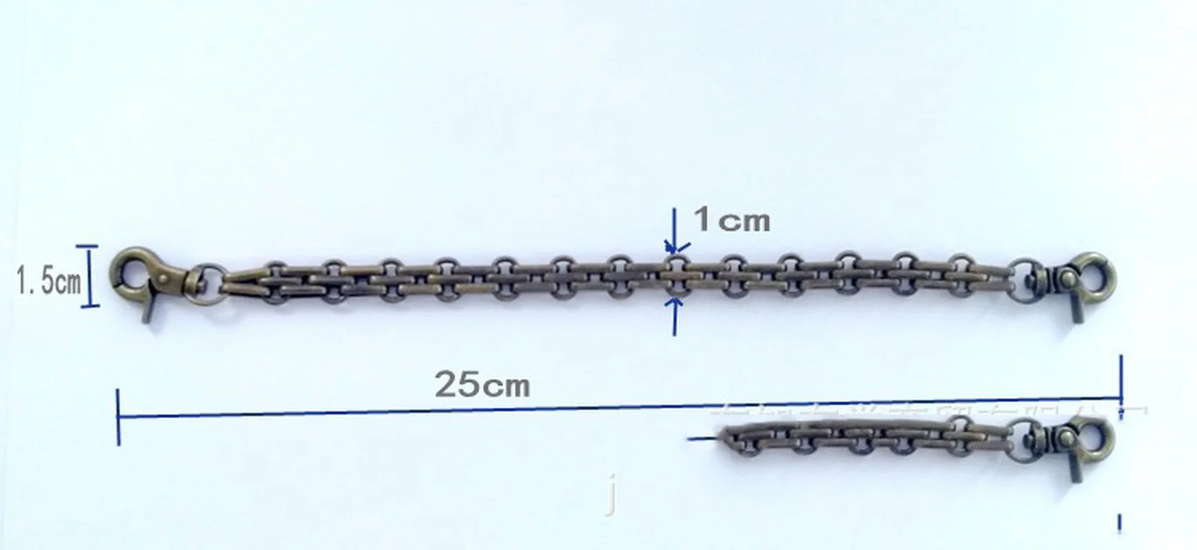 Металлическая цепочка для кошелька 2 шт. 25 см|Пряжки и крючки| |