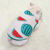pet dog clothes for small dogs cats cotton fashion watermelon clothes for fat pet french bulldog t shirt chihuahua apparels