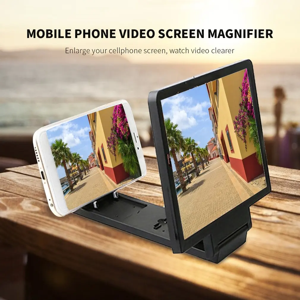 foldable portable mobile phone screen magnifier hd expander stand holder for smartphone free global shipping