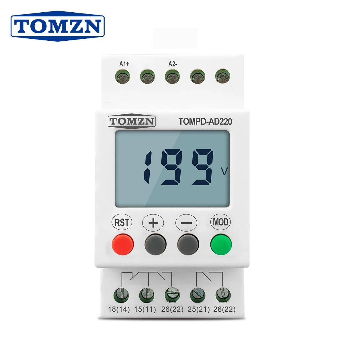 Реле контроля переменного/постоянного тока TOMZN 110-240 В DIN-рейка защита от